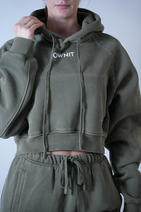 Training cropped hoodie Power